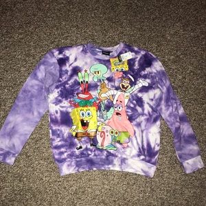 Tie dye Sponge bob crew neck sweater